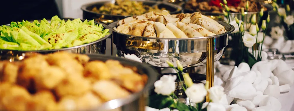 Catering från Papegojan — uppdukad buffé